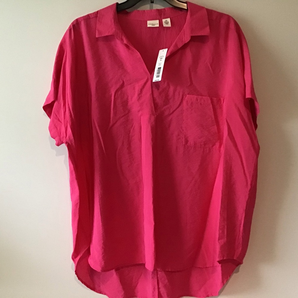 Top 2X Raspberry, Short Sleeve NWT